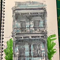 My project for course: Expressive Architectural Sketching with Colored Markers. Sketching, Drawing, Architectural Illustration, Sketchbook & Ink Illustration project by Kate Hawker - 07.13.2022