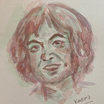 My project for course: Artistic Portrait with Watercolors. Fine Arts, Painting, Watercolor Painting, and Portrait Drawing project by Kantima Kullawit Sadkowski - 07.13.2022
