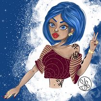 Meu projeto do curso: Retrato de personagens femininas com Procreate. Projekt z dziedziny Trad, c, jna ilustracja, Ilustracja c, frowa, R, sunek c i frow użytkownika Samantha Alencar - 12.07.2022
