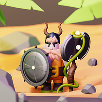 Mi proyecto del curso: Creación de personajes en 3D con Blender . Een project van 3D, Ontwerp van personages,  3D-modellering, 3D-karakterontwerp y  3D-ontwerp van Jesús Bravo - 07.07.2022