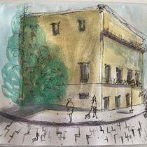 My project for course: Architectural Sketching with Watercolor and Ink. Sketching, Drawing, Watercolor Painting, Architectural Illustration, Sketchbook & Ink Illustration project by Marlene Sanchez - 07.09.2022