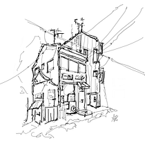 Il mio progetto del corso: Disegno architettonico espressivo con pennarelli colorati. Sketching, Drawing, Architectural Illustration, Sketchbook & Ink Illustration project by andreacaraffini74 - 07.13.2022