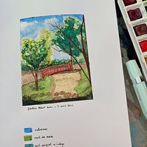 My project for course: Watercolor Travel Journal. Traditional illustration, Watercolor Painting, Architectural Illustration, and Sketchbook project by Cécile Kerneïs - 07.14.2022