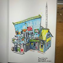 My project for course: Expressive Architectural Sketching with Colored Markers. Sketching, Drawing, Architectural Illustration, Sketchbook & Ink Illustration project by 8msdwyftww - 07.11.2022