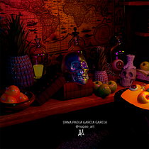 Mi proyecto del curso: Creación de escenarios 3D desde cero en Maya. Een project van 3D,  3D-modellering,  3D-ontwerp y  Ontwerp van Dana Paola Garcia Garcia - 13.07.2022