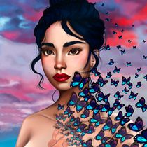 Mi proyecto del curso: Retratos digitales de fantasía con Photoshop. Traditional illustration, Drawing, Digital Illustration, Portrait Drawing, Digital Drawing, and Digital Painting project by Karen Vázquez - 07.14.2022