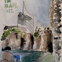 My project for course: Artistic Watercolor Sketching: Dare to Express Your Ideas. Traditional illustration, Sketching, Drawing, Sketchbook, and Architectural Illustration project by annaselina - 07.14.2022