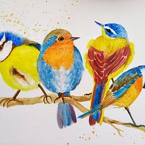 Mi proyecto del curso: Acuarela artística para ilustración de aves. Traditional illustration, Watercolor Painting, Realistic Drawing, and Naturalistic Illustration project by Yamile Mayorga - 07.14.2022