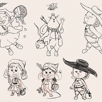 Mein Kursprojekt: Character Design für Kindermedien: Techniken und Stile Ein Projekt aus dem Bereich Design von Figuren, Zeichnung, Digitale Illustration, Kinderillustration, Digitale Zeichnung und Digitale Malerei von alinasf - 14.07.2022
