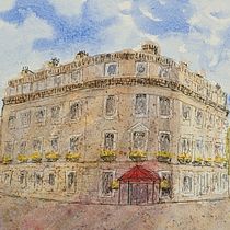 My project for course: Architectural Sketching with Watercolor and Ink. Sketching, Drawing, Watercolor Painting, Architectural Illustration, Sketchbook & Ink Illustration project by sangelo - 07.14.2022