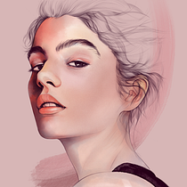 Mi proyecto del curso: Retrato ilustrado con Procreate. Ilustração tradicional, Ilustração vetorial, Ilustração digital, e Desenho de retrato projeto de Olga Valeeva - 01.05.2022