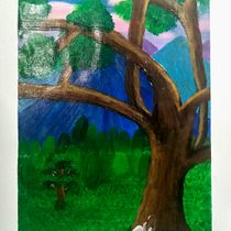 Mi proyecto del curso: Pintura acrílica paso a paso: crea paisajes increíbles. Traditional illustration, Painting, Acr, lic Painting, and Sketchbook project by Carolina Bastías - 07.15.2022