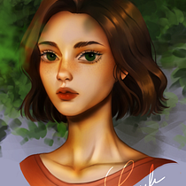 Mi proyecto del curso: Retratos digitales de fantasía con Photoshop. Traditional illustration, Drawing, Digital Illustration, Portrait Drawing, Digital Drawing, and Digital Painting project by Leslie Yam - 07.21.2022