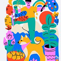 My project for course: Digital Illustration: When Color Meets Imagination. Traditional illustration, Drawing, and Digital Illustration project by Olga Vitvitskaya - 07.15.2022