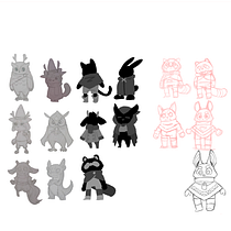 Meu projeto do curso: Design de personagens para animação com Photoshop. Animation, Character Design, and Character Animation project by al4nvenan - 07.13.2022