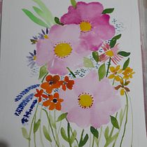 Mi proyecto del curso: Creación de una composición floral con acuarela. Un progetto di Illustrazione tradizionale, Belle arti, Pittura, Pittura ad acquerello, Illustrazione botanica e Illustrazione naturalistica di Geraldin Martinez Causich - 16.07.2022