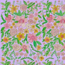 My project for course: Vibrant Floral Patterns with Watercolors. Traditional illustration, Pattern Design, Watercolor Painting, and Botanical Illustration project by cantika_ind - 07.16.2022