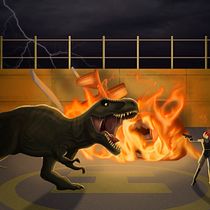 Dino crisis. Traditional illustration, Digital Illustration, and Digital Painting project by José Horvat - 07.16.2022