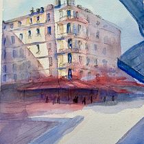 Mon projet du cours : Dessin architectural à l’aquarelle et à l’encre. Sketching, Drawing, Watercolor Painting, Architectural Illustration, Sketchbook & Ink Illustration project by laurent.thieffry - 07.16.2022