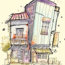 Mi proyecto del curso: Dibujo arquitectónico expresivo con marcadores de colores. Sketching, Drawing, Architectural Illustration, Sketchbook & Ink Illustration project by benavidesesteban436 - 07.16.2022