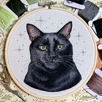 My project for course: Embroidered Pet Portraits: The Thread Painting Technique. Bordado, Ilustração naturalista, e Design têxtil projeto de jkiralla - 16.07.2022