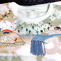 Meu projeto do curso: Técnicas básicas de bordado: pontos, composições e escalas cromáticas. Accessor, Design, Costume Design, Embroider, Color Theor, and Textile Design project by Beatriz Goulart - 07.17.2022
