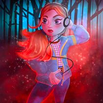 My project for course: Female Cartoon Character Design with Procreate. Projekt z dziedziny Trad, c, jna ilustracja, Ilustracja c, frowa, R, sunek c i frow użytkownika Celina Rydén - 17.07.2022