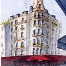 My project for course: Architectural Sketching with Watercolor and Ink. Sketching, Drawing, Watercolor Painting, Architectural Illustration, Sketchbook & Ink Illustration project by Cynthia - 07.17.2022