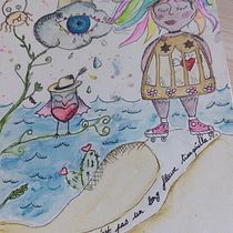 Caro imagine son long fleuve. Traditional illustration, Painting, Creativit, Pencil Drawing, and Drawing project by Ccarroolline Ggeer - 07.17.2022