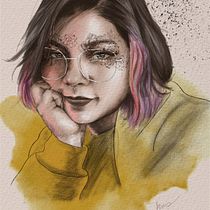 Mi proyecto del curso: Retrato ilustrado con Procreate. Ilustração tradicional, Ilustração vetorial, Ilustração digital, e Desenho de retrato projeto de kriveros.vasquez - 15.07.2022