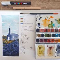 Mon projet du cours : Carnet de voyage à l’aquarelle. Traditional illustration, Watercolor Painting, Architectural Illustration, and Sketchbook project by Anne-Laure Pellegri - 07.18.2022