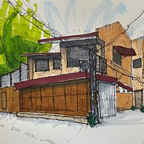 My project for course: Expressive Architectural Sketching with Colored Markers. Sketching, Drawing, Architectural Illustration, Sketchbook & Ink Illustration project by ayo.lapid - 07.13.2022