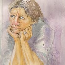 My project for course: Expressive Watercolor Portraits. Un progetto di Illustrazione tradizionale, Belle arti, Pittura, Pittura ad acquerello e Disegno di ritratti di Su Stewart - 14.07.2022