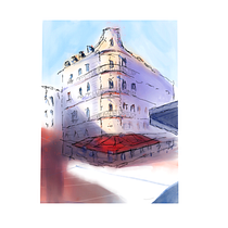 Mi proyecto del curso: Dibujo arquitectónico con acuarela y tinta. Sketching, Drawing, Watercolor Painting, Architectural Illustration, Sketchbook & Ink Illustration project by benavidesesteban436 - 07.18.2022