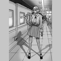 boceto luz y sombra Toky subway. Traditional illustration, Fine Arts, Sketching, Pencil Drawing, Drawing, Artistic Drawing, Figure Drawing, and Character Design project by Rodrigo Trevel - 07.18.2022