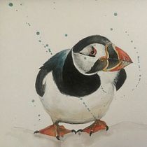 My project for course: Artistic Watercolor Techniques for Illustrating Birds. Traditional illustration, Watercolor Painting, Realistic Drawing, and Naturalistic Illustration project by denbyleslie - 07.19.2022