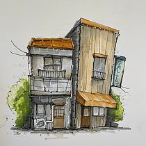 My project for course: Expressive Architectural Sketching with Colored Markers. Sketching, Drawing, Architectural Illustration, Sketchbook & Ink Illustration project by lauragriffiths1 - 07.19.2022