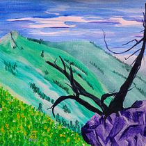 Paisaje en acrílico. Traditional illustration, Painting, Acr, lic Painting, and Sketchbook project by chiquitin - 07.17.2022