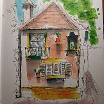 Mon projet du cours : Esquisses d'architecture expressives aux feutres de couleur. Sketching, Drawing, Architectural Illustration, Sketchbook & Ink Illustration project by Elisabeth Artaud - 07.20.2022