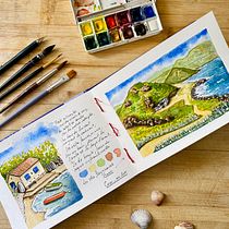 Mon projet du cours : Carnet de voyage à l’aquarelle. Traditional illustration, Watercolor Painting, Architectural Illustration, and Sketchbook project by Margaux Coutellier - 07.20.2022