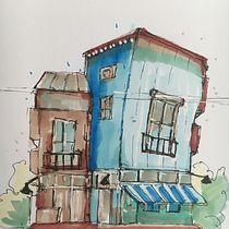 Mijn project van de cursus: Creëer expressieve architecturale schetsen met kleurstiften. Sketching, Drawing, Architectural Illustration, Sketchbook & Ink Illustration project by Douwe Minkema - 07.20.2022