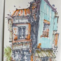 My project for course: Expressive Architectural Sketching with Colored Markers. Sketching, Drawing, Architectural Illustration, Sketchbook & Ink Illustration project by m.ark - 07.18.2022