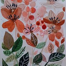 Mi proyecto del curso: Acuarela floral: conecta con la naturaleza. Ilustração tradicional, Pintura, Pintura em aquarela e Ilustração botânica projeto de Camila Pezoa Fuentes - 20.07.2022