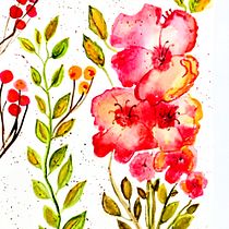 Mi proyecto del curso: Acuarela floral: conecta con la naturaleza . Ramillete de flores . Pintura, e Pintura em aquarela projeto de Alicia Ibaceta Fernández - 21.07.2022