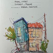 My project for course: Expressive Architectural Sketching with Colored Markers. Sketching, Drawing, Architectural Illustration, Sketchbook & Ink Illustration project by Shaun Lowrey - 07.21.2022