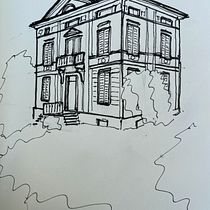 Mijn project van de cursus: Creëer expressieve architecturale schetsen met kleurstiften. Sketching, Drawing, Architectural Illustration, Sketchbook & Ink Illustration project by Michel Kunkeler - 07.22.2022