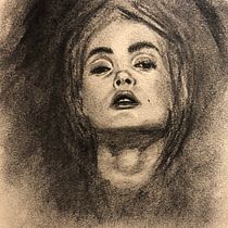My project for course: Artistic Charcoal Portraiture: Creating Atmosphere. Ilustração tradicional, Artes plásticas, Desenho, Desenho de retrato, Desenho realista, e Desenho artístico projeto de Aline Leite - 22.07.2022
