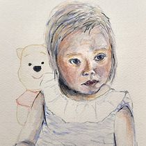 My project for course: Artistic Portrait with Watercolors - Granddaughter. Fine Arts, Painting, Watercolor Painting, and Portrait Drawing project by Karen Korby - 07.21.2022