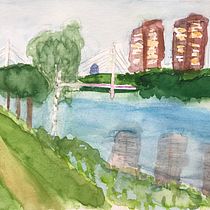 My project for course: Atmospheric Landscapes in Watercolor  Ein Projekt aus dem Bereich Bildende Künste, Malerei und Aquarellmalerei von Bernhard Ebbinghaus - 22.07.2022