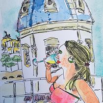 Mi proyecto del curso: Sketching artístico en acuarela: atrévete a expresar tus ideas . Traditional illustration, Sketching, Creativit, Drawing, Watercolor Painting, and Sketchbook project by gabirona499 - 07.23.2022